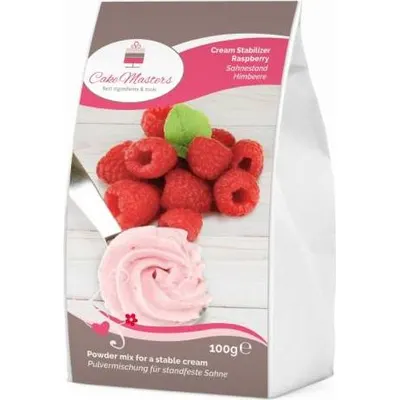 Malinový stabilizátor pro šlehačku v sáčku 100 g od značky Cake Masters k zajištění pevného tvaru krému