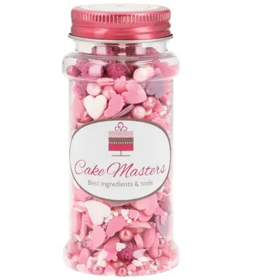 Cake Masters zdobení na cukroví a dorty v růžové barvě s motivem lásky, balení 80 g z Německa