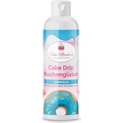 Cake drip azurová modrá, stékající poleva 250 g