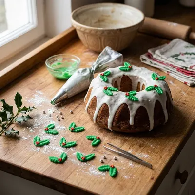 Cukrové listy cesmíny Cake Masters na zdobení vánočního cukroví a sváteční dezerty, balení 16 ks