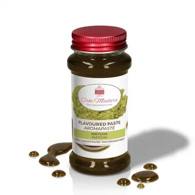 Ochucovací pasta Matcha Cake Masters v balení 120 g, vysoce koncentrovaná pro dochucení krémů, náplní a šlehaček
