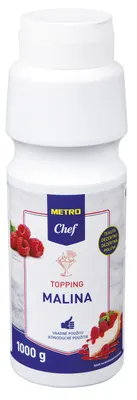 Topping s příchutí maliny METRO Chef v balení 1 kg na zdobení dezertů a dortů