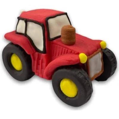 Cukrová figurka traktor pro dětský dort, 6 × 4,5 cm