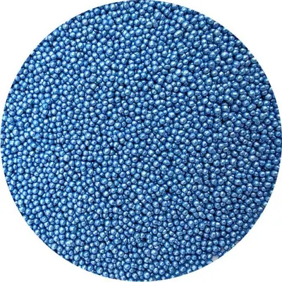 Cukrové perličky metalické modré 2 mm, 80 g