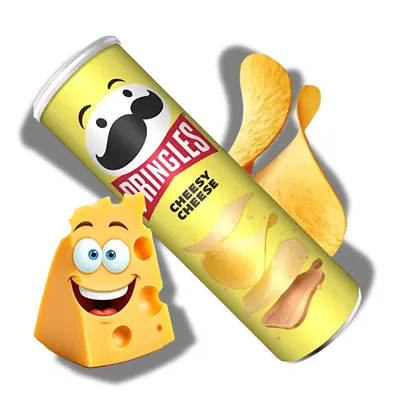Chipsy Pringles s příchutí sýra a cibule v tubě o hmotnosti 165 g