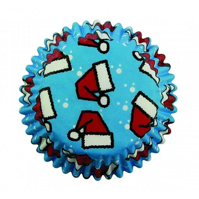 Papírové košíčky PME ve tvaru Santovy čepice na pečení cupcakes, balení 60 kusů
