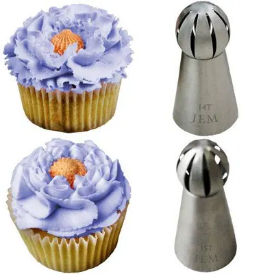 Sada dvou trezírovacích špiček JEM 14T a 15T pro zdobení dortů a cupcakes krémem
