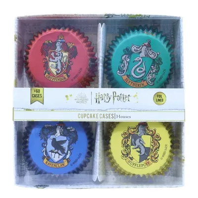 Harry Potter košíčky na muffiny alobalové Bradavické koleje 60 ks