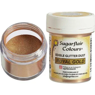 Třpyt Royal Gold Sugarflair, zlatý lesk na dort 10 g