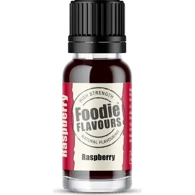 Přírodní koncentrované malinové aroma Foodie Flavours v lahvičce 15 ml do dezertů, krémů a polev