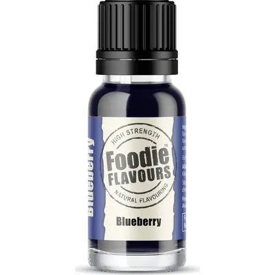 Přírodní koncentrované borůvkové aroma Foodie Flavours v objemu 15 ml pro ochucení krémů, polev, těst a dezertů