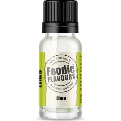 Přírodní koncentrované aroma s příchutí limetky Foodie Flavours v 15ml lahvičce na ochucení dezertů, krémů a polev
