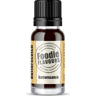 Přírodní koncentrované máslové aroma Foodie Flavours v 15ml lahvičce pro ochucení dezertů, krémů a těst