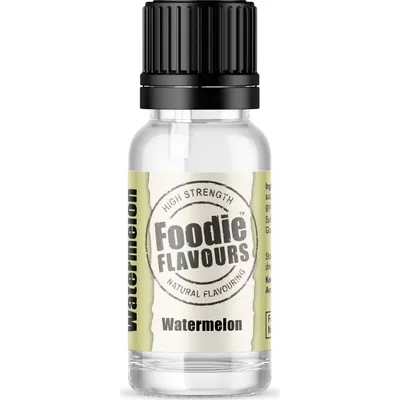 Přírodní koncentrované aroma s příchutí melounu od značky Foodie Flavours v objemu 15 ml pro ochucování krémů, polev a dezertů