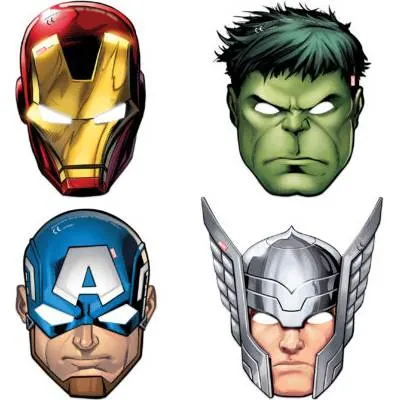 Avengers masky pro děti, 4 ks