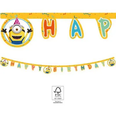 Girlanda Mimoni Happy Birthday 2 m
