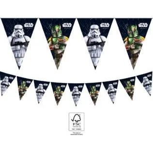 Papírová girlanda Star Wars s vlaječkami 2,3 m