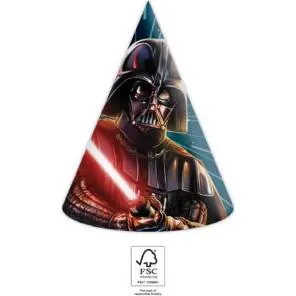Papírové čepičky s motivem Star Wars od značky Procos, sada 6 kusů pro dětskou party