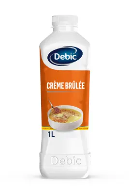Debic Creme Brûlée dezertní základ s pravou vanilkou Bourbon v litrovém balení na přípravu klasického francouzského dezertu