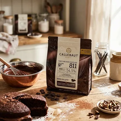 Hořká čokoláda Callebaut 54 % kakaa v peletkách, 400 g, pro polevy, ganache a odlévání dekorací