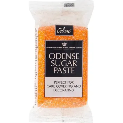 Potahovací hmota Odense oranžová v balení 250 g určená k potahování a zdobení dortů