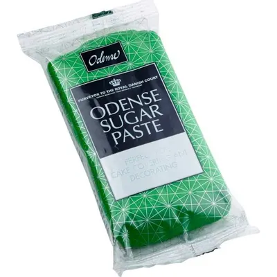 Zelená potahovací hmota Odense na dorty, balení 250 g, vhodná k vyvalování a zdobení dortů