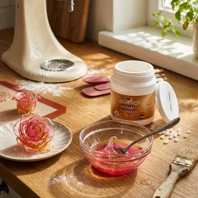 Isomalt Food Colours v balení 250 g, průhledný dekorační cukr na tvorbu cukrářských ozdob a dekorací