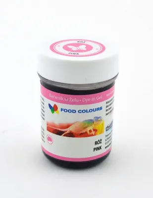 Gelová potravinářská barva Food Colours v růžovém odstínu pro barvení krémů, marcipánu a potahů