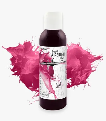 Růžová tekutá airbrush barva Food Colours pro zdobení dortů a cukrářských výrobků