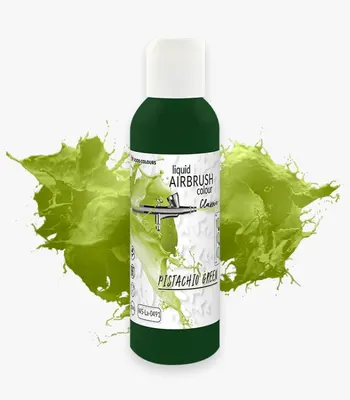 Tekutá airbrush barva Food Colours v odstínu Pistachio Green pro stínování a zdobení dortů
