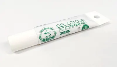 Gelová potravinářská barva Food Colours v zelené barvě v tubě o hmotnosti 20 g na barvení dortů a cukrářských výrobků