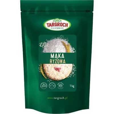Rýžová mouka Targroch v balení 1 kg, jemně mletá mouka vhodná na sladké i slané pečení a zahušťování pokrmů
