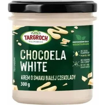 Krém Targroch s příchutí bílé čokolády ve 300g balení na plnění a zdobení dortů a dezertů