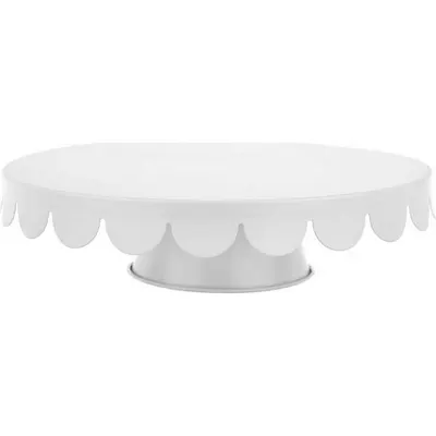 Bílý plechový stojan na dort o průměru 28 cm od značky Brunbeste pro stabilní podložení dortu