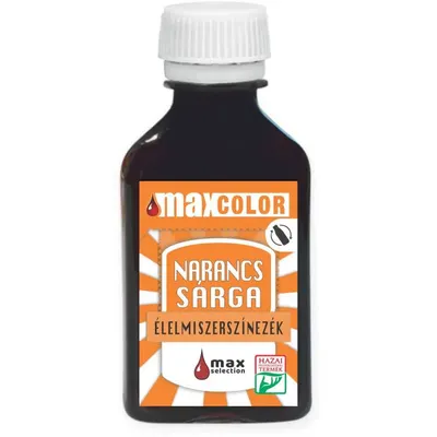Tekutá potravinářská barva MaxColor v oranžovém odstínu o objemu 30 ml k barvení dortů, krémů a polev