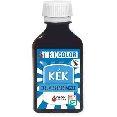 Tekutá potravinářská barva modré barvy MaxColor o objemu 30 ml pro obarvení dortů, krémů a polev