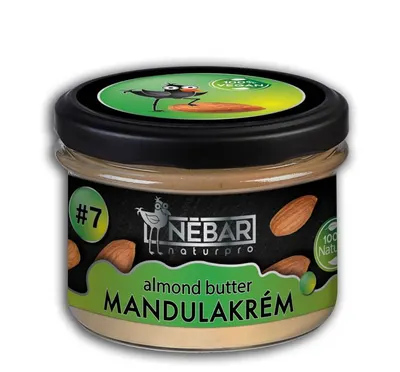 Mandlová pasta Nébar 100% v balení 180 g určená na dorty, krémy a dezerty