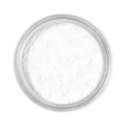 Dekorativní prachová barva Fractal White Snow v bílém odstínu pro zdobení a barvení dortů a cukrářských výrobků