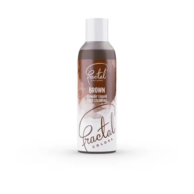 Tekutá airbrush barva Fractal v hnědém odstínu pro zdobení dortů a dezertů, objem 100 ml