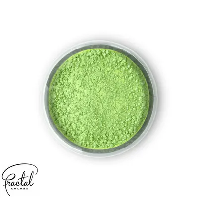 Jedlá prachová barva Fractal ve svěží zelené Fresh Green pro obarvení krémů, polev a potahů na dorty