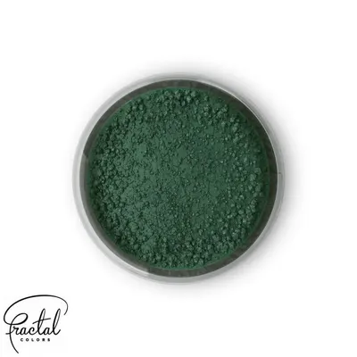Jedlá prachová barva Fractal Dark Green v tmavě zeleném odstínu na zdobení dortů a cukrářských výrobků, 1 g