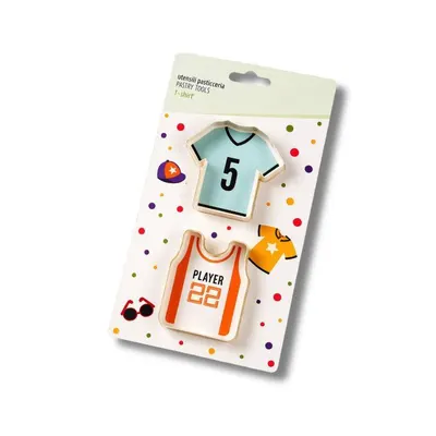 Sada vykrajovátek sportovní dresy 5,7–7,5 cm, 2 ks