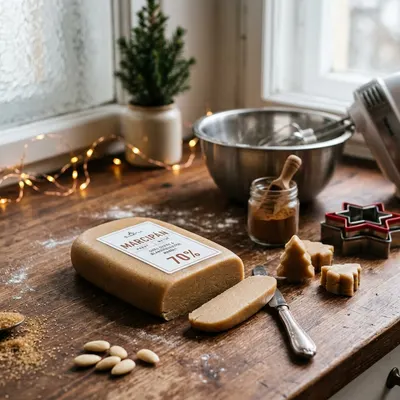 Nebělený marcipán SweetArt se 70 % mandlí na potahování a modelování dortů, balení 1 kg