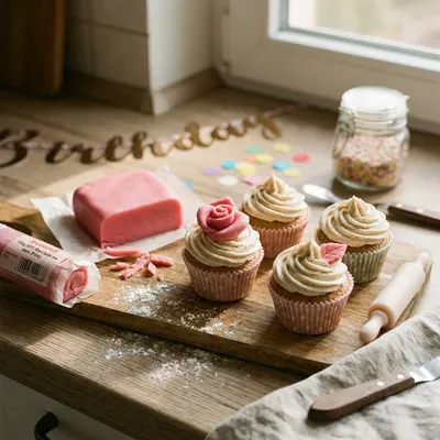 Světle růžový marcipán SweetArt s 30% obsahem mandlí na modelování a potahování dortů, balení 150 g