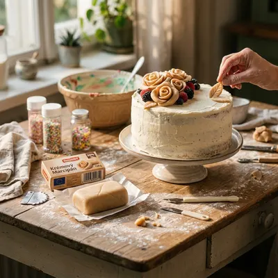 Krémový marcipán SweetArt s 30 % mandlí na modelování a potahování dortů