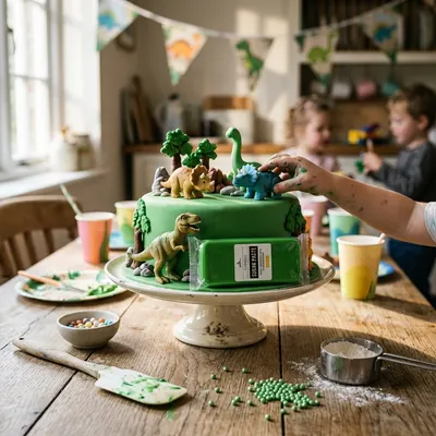 Zelený potahovací fondán SweetArt s vanilkovou příchutí, 1 kg, na potahování dortů