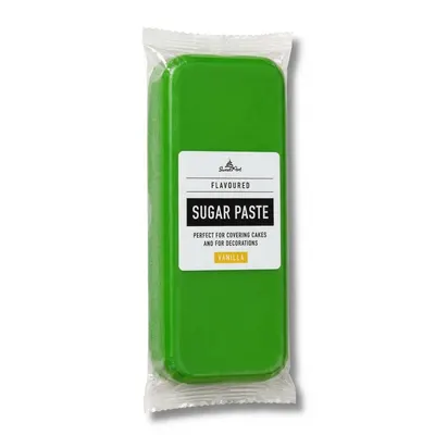 Zelený potahovací fondán SweetArt s vanilkovou příchutí, 1 kg, na potahování dortů
