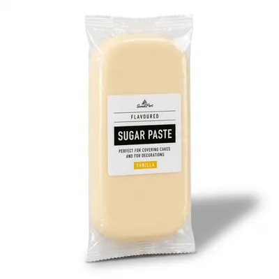 Potahovací fondán SweetArt v odstínu slonová kost s vanilkovou vůní na potahování dortů