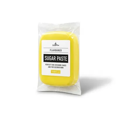 Neonově žlutý vanilkový fondán SweetArt na potahování dortů, balení 250 g