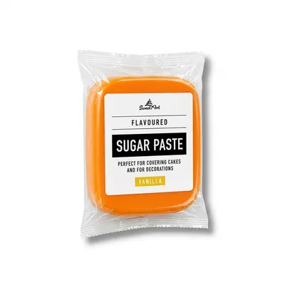 Oranžový neonový fondán na dort SweetArt s vanilkovou příchutí, balení 250 g